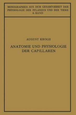 Cover of Anatomie und Physiologie der Capillaren