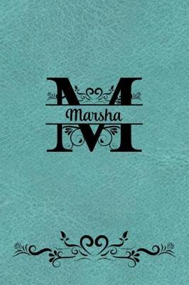 Book cover for Split Letter Personalized Name Journal - Marsha
