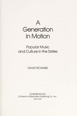 Cover of A Generation in Motion