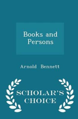 Cover of Books and Persons - Scholar's Choice Edition