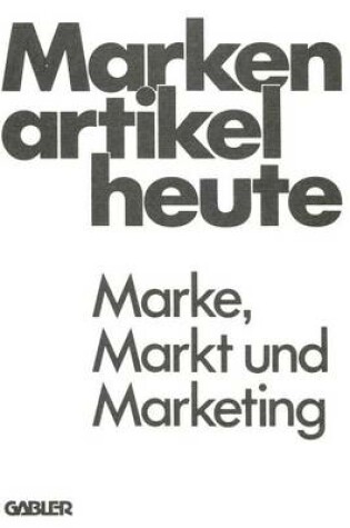 Cover of Markenartikel heute