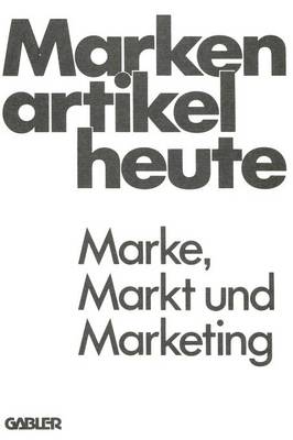 Book cover for Markenartikel heute