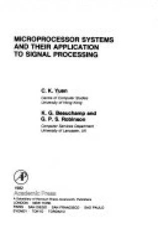 Cover of Microprocessor Systems and Their Application to Signal Processing