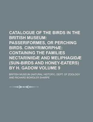 Book cover for Catalogue of the Birds in the British Museum Volume 9