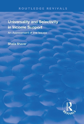 Cover of Universality and Selectivity in Income Support