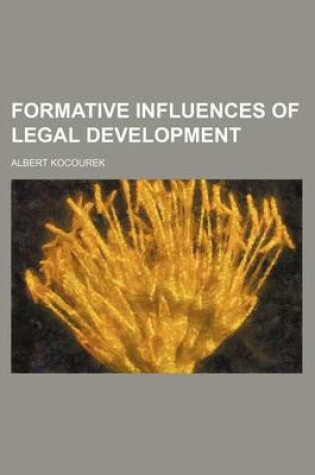 Cover of Formative Influences of Legal Development