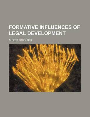 Book cover for Formative Influences of Legal Development