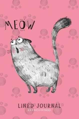 Cover of Pink Meow Cat Lined Journal