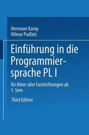 Cover of Einfuhrung in Die Programmiersprache Pl/I