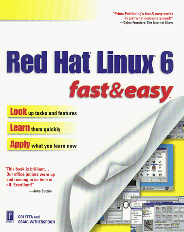 Book cover for Red Hat Linux 6 Fast and Easy