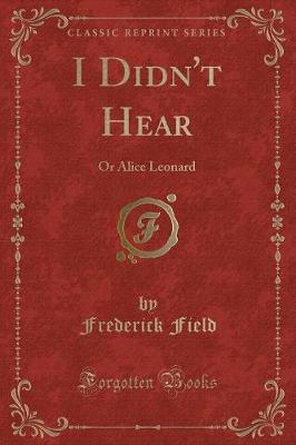 Book cover for I Didn't Hear