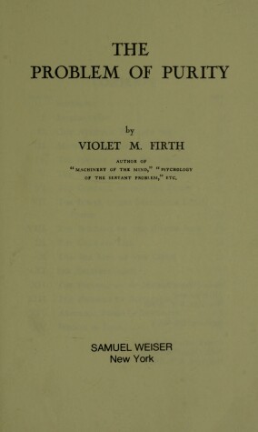 Book cover for The Problem of Purity