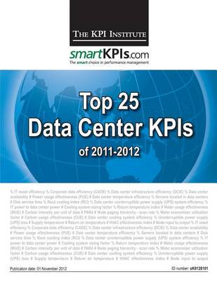 Book cover for Top 25 Data Center KPIs of 2011-2012