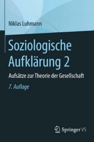 Cover of Soziologische Aufklärung 2