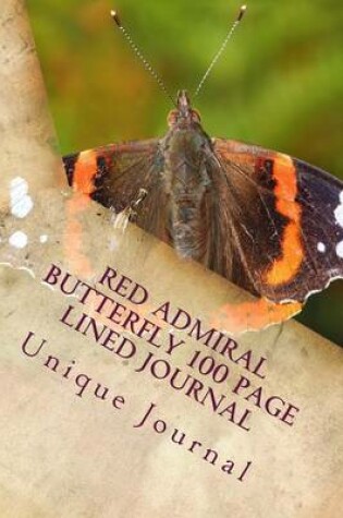 Cover of Red Admiral Butterfly 100 Page Lined Journal