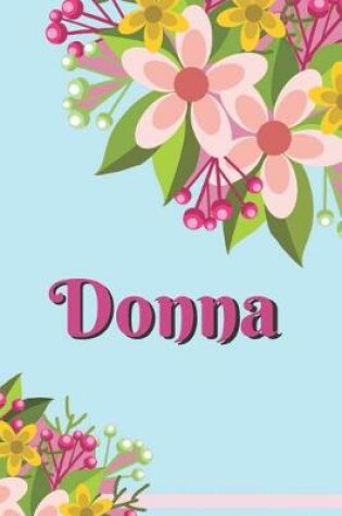 Cover of Donna Personalized Blank Lined Journal Notebook