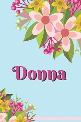 Book cover for Donna Personalized Blank Lined Journal Notebook