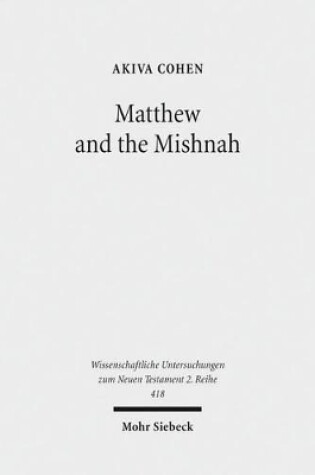 Cover of Matthew and the Mishnah