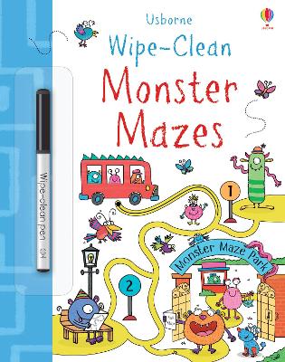Book cover for Wipe-Clean Monster Mazes