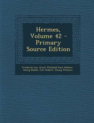 Book cover for Hermes, Volume 42 - Primary Source Edition