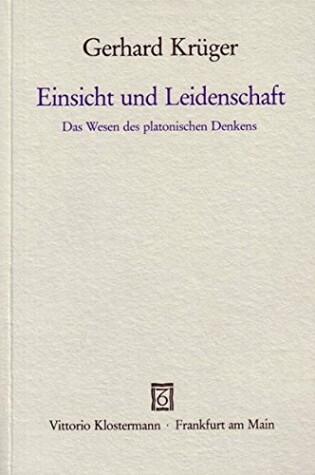 Cover of Einsicht Und Leidenschaft