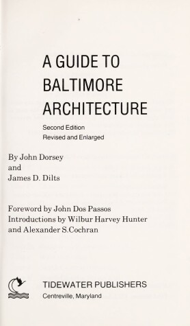 Book cover for A Guide to Baltimore Architecture