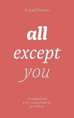 Book cover for all except you