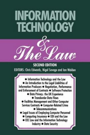 Cover of Information Technology & The Law