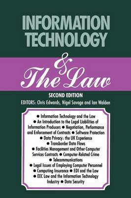 Book cover for Information Technology & The Law