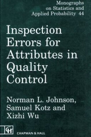 Cover of Inspection Errors for Attributes in Quality Control