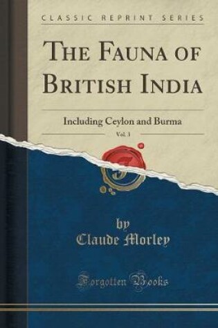 Cover of The Fauna of British India, Vol. 3