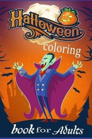 Cover of Halloween coloring book for adult