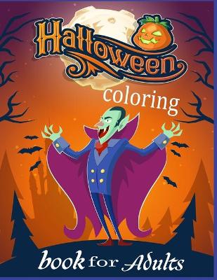 Book cover for Halloween coloring book for adult