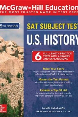 Cover of McGraw-Hill Education SAT Subject Test U.S. History, Fifth Edition