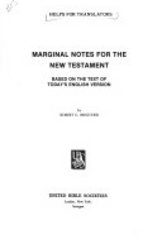 Cover of Marginal Notes for N Test