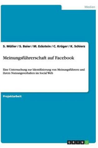 Cover of Meinungsfuhrerschaft auf Facebook