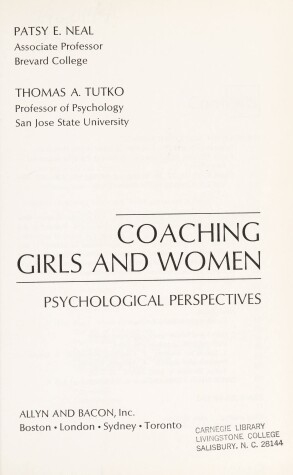 Book cover for Coaching Girls and Women