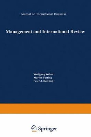 Cover of Management and International Review