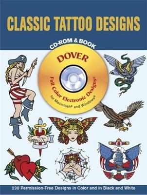 Book cover for Classic Tattoo Designs CD-ROM and Book