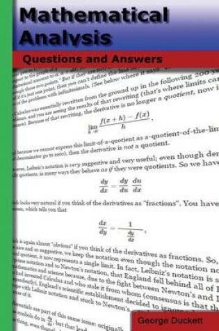 Cover of Mathematical Analysis