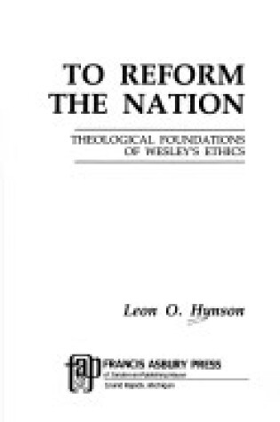 Cover of To Reform the Nation