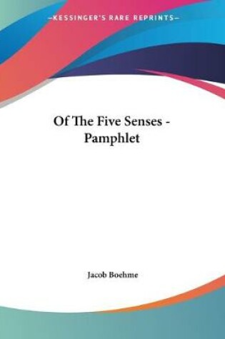 Cover of Of The Five Senses - Pamphlet