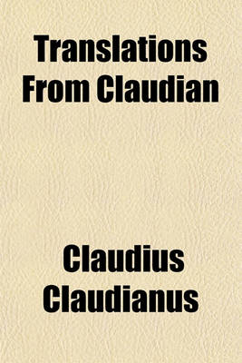 Book cover for Translations from Claudian