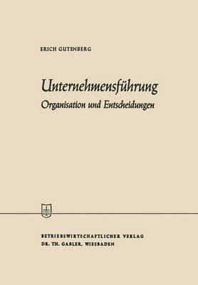 Book cover for Unternehmensführung