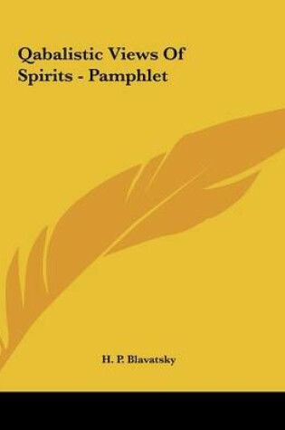 Cover of Qabalistic Views of Spirits - Pamphlet