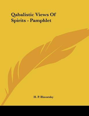 Book cover for Qabalistic Views of Spirits - Pamphlet