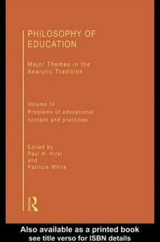 Cover of The Philosophy of Education