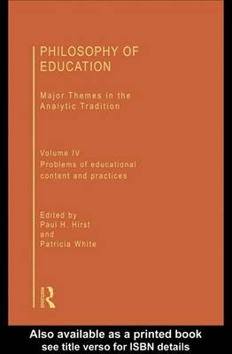 Book cover for The Philosophy of Education