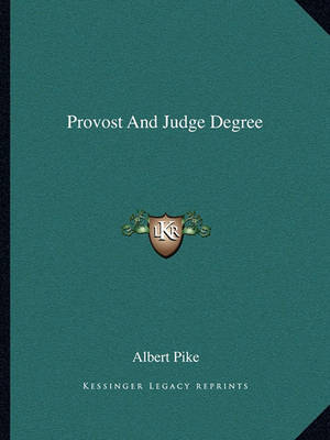 Book cover for Provost and Judge Degree