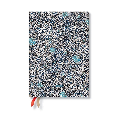 Book cover for Granada Turquoise (Moorish Mosaic) Midi Vertical 12-month Dayplanner 2024 (Elastic Band Closure)